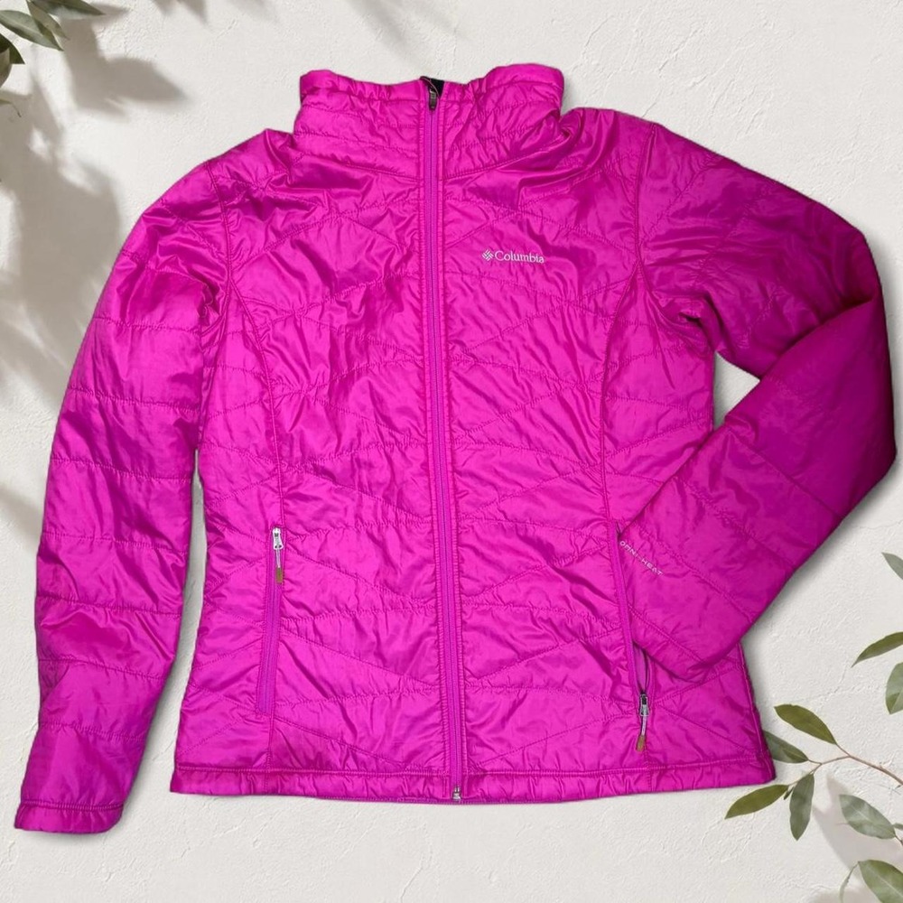 Columbia Omni-Heat Pink Quilted Puffer Jacket Lightweight Insulated Coat Large